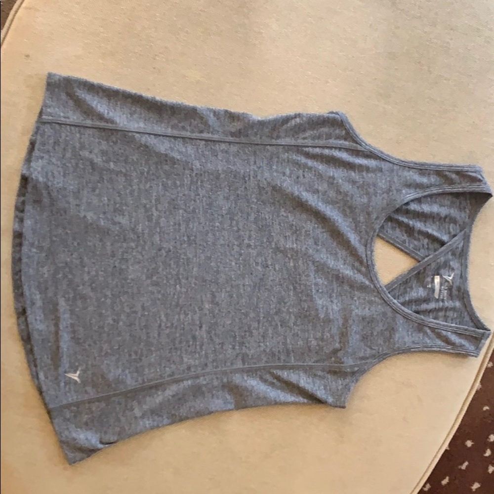 Like new open back Grey tank top size M